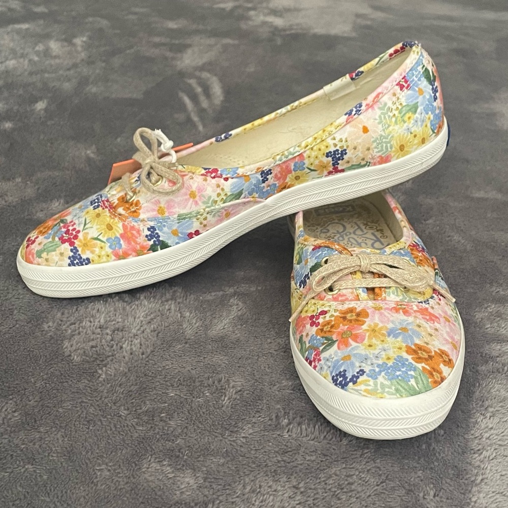 NEW Keds x Rifle Paper Co Shoes Sneakers Womens 8 Floral Slip On Margaux WF67293